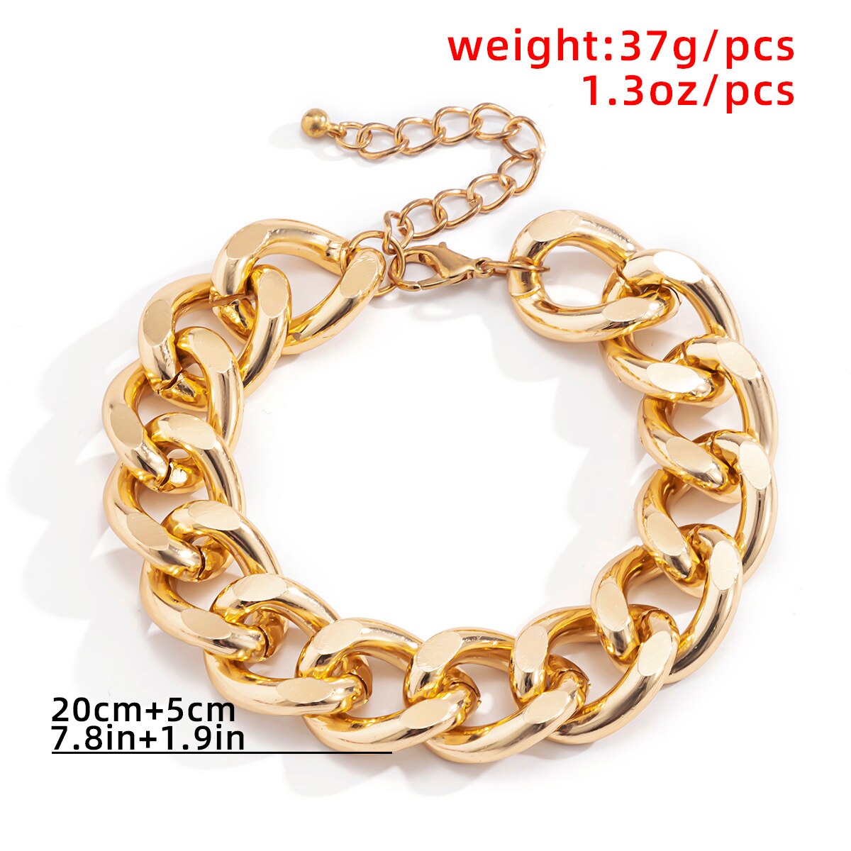Gold Chain Bracelet - Chuck Style | emerallda