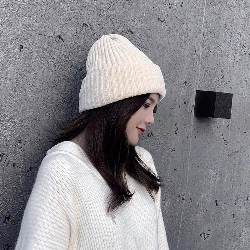 Winter Snow Beanie - Warm Chenille Skullies Cap | emerallda