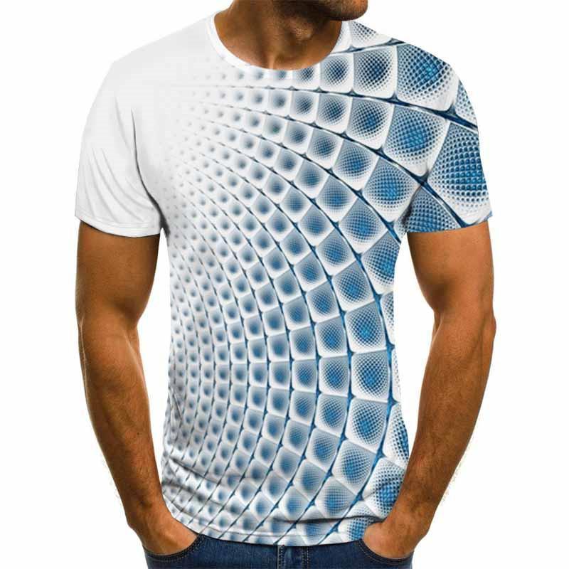 3D Vortex Men's T-Shirt - Printed Summer Casual | emerallda