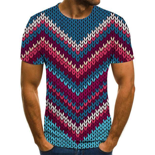3D Vortex Men's T-Shirt - Printed Summer Casual | emerallda