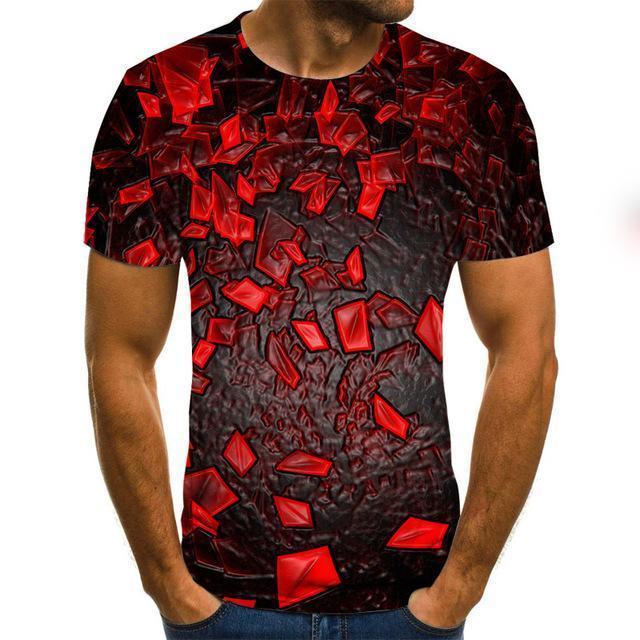 3D Vortex Men's T-Shirt - Printed Summer Casual | emerallda