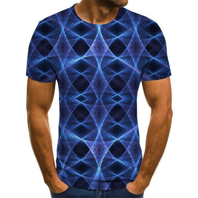 3D Vortex Men's T-Shirt - Printed Summer Casual | emerallda