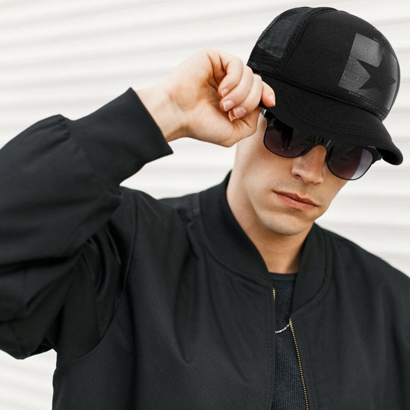 Star Pattern Baseball Cap - Celestial Design Hat | emerallda