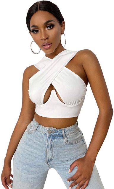 Criss Cross Women's Back Detail Top - Trendy Style | emerallda