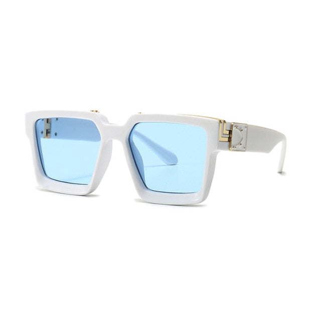 Retro Mirror Sunglasses - White Silver Mirror | emerallda