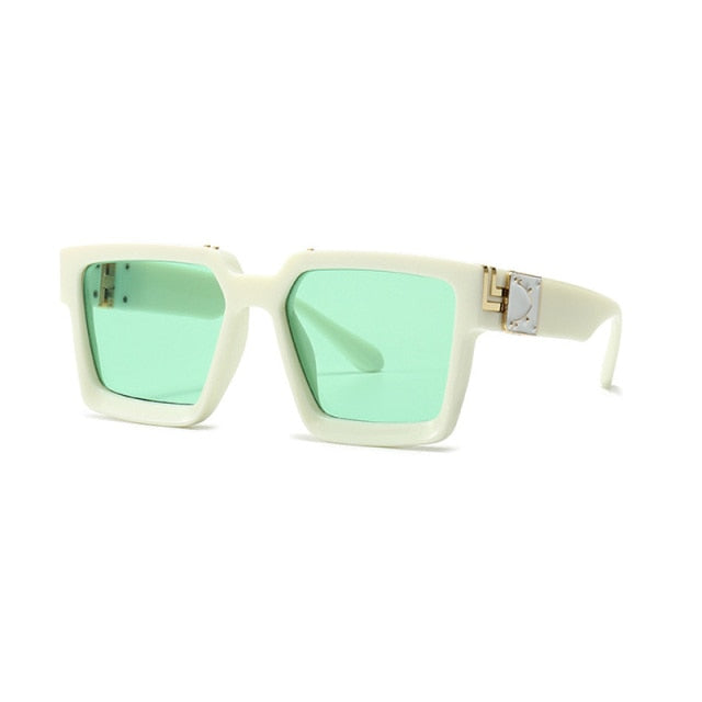 Retro Mirror Sunglasses - White Silver Mirror | emerallda