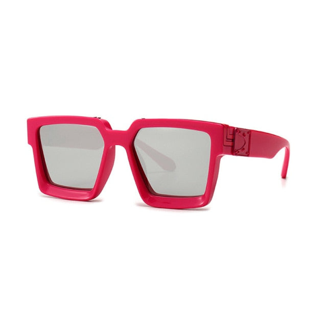 Retro Mirror Sunglasses - White Silver Mirror | emerallda
