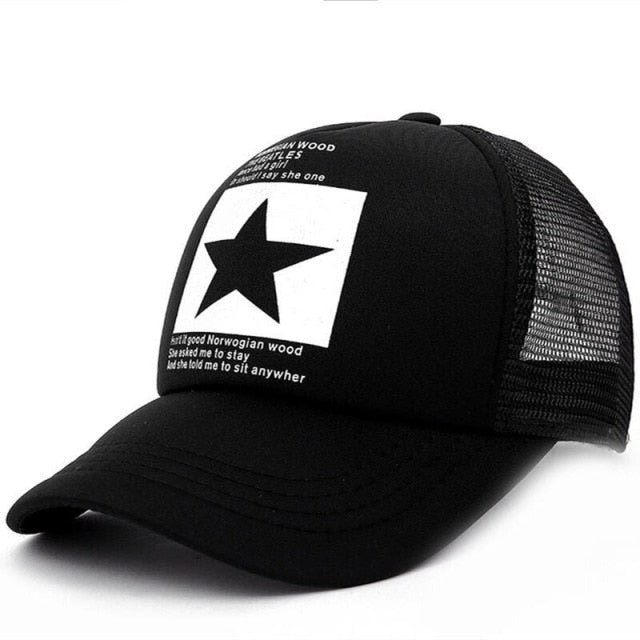Star Pattern Baseball Cap - Celestial Design Hat | emerallda