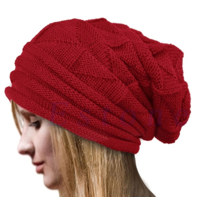 Oversized Winter Beanie - Slouchy Knit Hat | emerallda