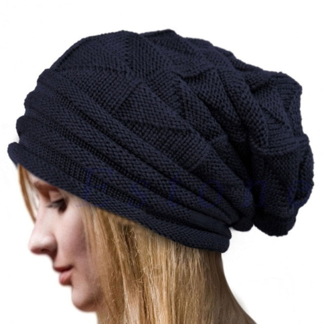 Oversized Winter Beanie - Slouchy Knit Hat | emerallda